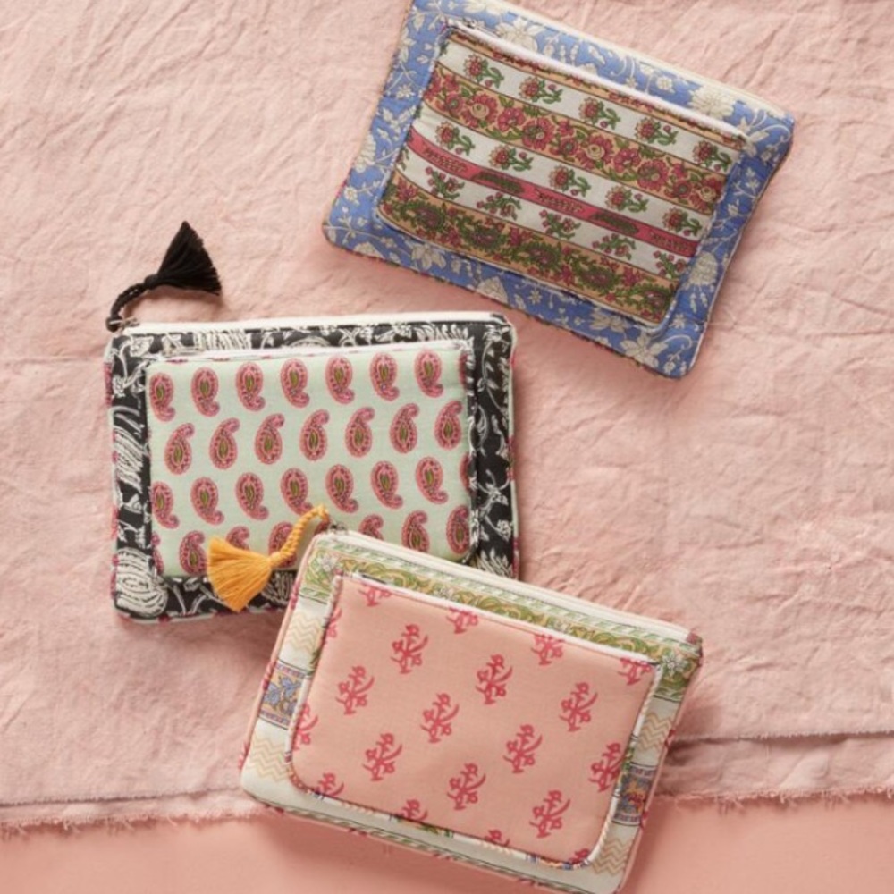 New Sundance Catalog Delilah Print Pouches bag